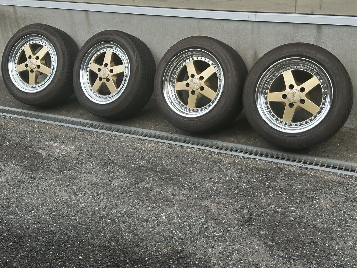 JDM WORK EQUIP05 168j+35 9j+35 PCD114.3 5H Rare WORK Equip 05 wheels f (No Tires)