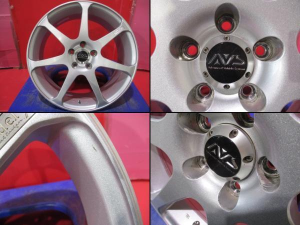 JDM 4-Wheel Set Used AVS Model7 7.0J+50 5H-100 Pirelli ICEZERO Asimmetr (No Tires) - Image 4