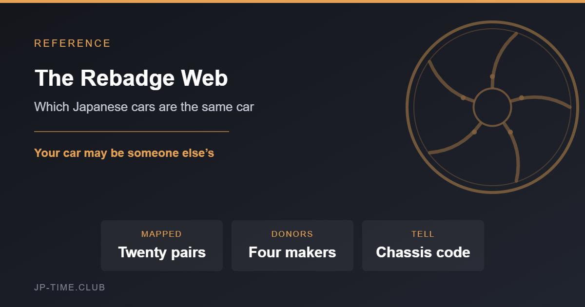 JDM rebadge web reference card