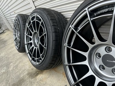 JDM Enkei 18-inch NT03RR PCD100 9J +40 4-Wheel Set Used for 1 month Hyper Si (No Tires) - Image 4