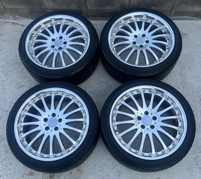 JDM Carlsson CR1/16RS 20 PCD5H-114.3 9.5J 8.5J ET40 Crown Mark X Alpha (No Tires)