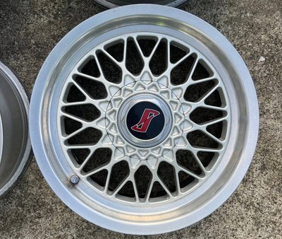 JDM Rare discontinued R31 Skyline genuine option BBS RG028 15x6.5J+25 P (No Tires) - Image 3