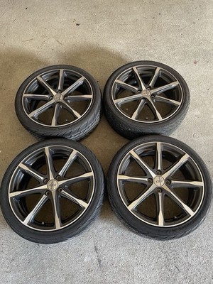 JDM Nothing Limited MUGEN MD8 17x7J +55 PCD100 4H 4-Wheel Set 205/40ZR17 (No Tires)