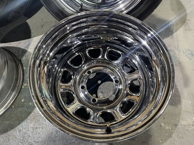 JDM Deep rim Daytona chrome wheels 154-Wheel Set 6 holes PCD 139.7 10J f (No Tires) - Image 6
