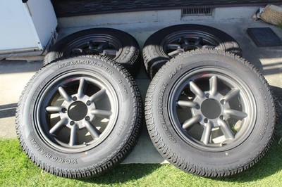 JDM Watanabe Eight-Spoke Wheels Jimny Exclusive & GEOLANDAR A/T G015 (No Tires)