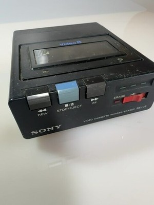SONY BE-V8 Video 8 Cassette Winder Eraser FOR PARTS JUNK Missing Battery Cover