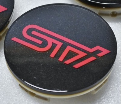 JDM Subaru STI Genuine Aluminum Wheel Center Caps 4 pieces CAP-A79 App (No Tires) - Image 3