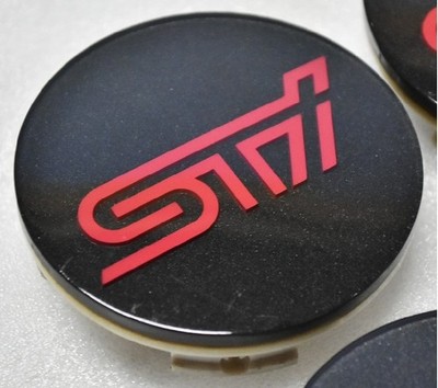 JDM Subaru STI Genuine Aluminum Wheel Center Caps 4 pieces CAP-A79 App (No Tires) - Image 4