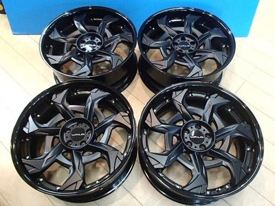 JDM Big impressive matte black used 4-Wheel Set WALD Valdo Borsalino 2PCE 9 (No Tires)