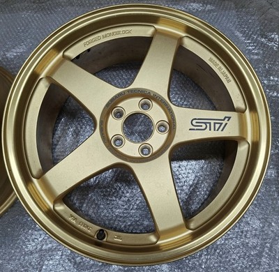 JDM Subaru WRX STi Genuine Option Wheels 2-Wheel Set RAYS RE B51 FORGED MONO (No Tires) - Image 2