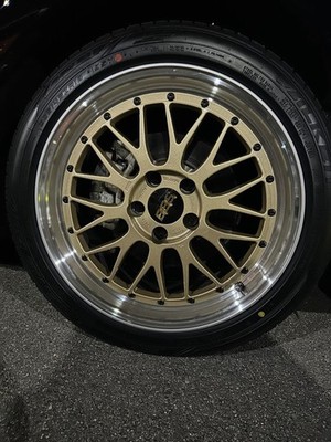 JDM BBS LM 18-inch wheels gold mesh. (No Tires) - Image 4