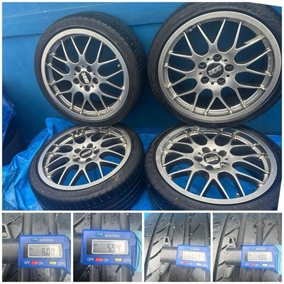 JDM BBS RX206 1818H2x0J +38 PCD120/5H Used 4-Wheel Set BMW 215/40R18 89V XL (No Tires)