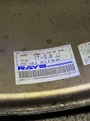 JDM TE37 17inch 9j0 114.35H 2-Wheel Set br RAYS (No Tires) - Image 3