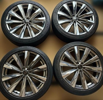 JDM Crown Black Suobar Tire and Wheel Set 4-Wheel Set RS Chrome (No Tires)
