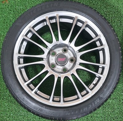 JDM Forging SUBARU WRX STI Genuine Option BBS RV739 18x8.5J +55 PCD114. (No Tires) - Image 5