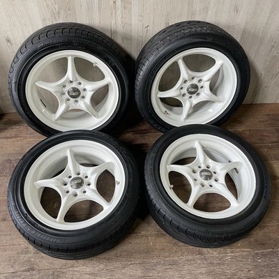 JDM Nothing Limited MUGEN RNR whitecolor aluminum wheels with 15-inch (No Tires)