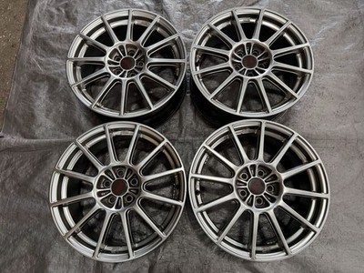 JDM Rare Subaru STI 17x7.5j +48 PCD100 4-Wheel Set Japan-made Enkei MAT manu (No Tires)