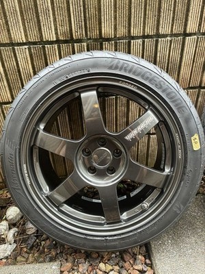 JDM Pick-up only: TE37 17-inch wheels 100-5H br RAYS (No Tires) - Image 2