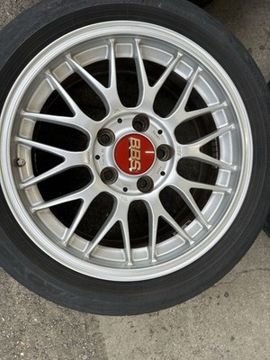 JDM BBS Mesh Wheels with 4-Wheel Set Tires BBS Nuts and Lock Nuts Redcap Fo (No Tires) - Image 2