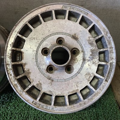 JDM Nissan genuine wheels for older Y30 Gloria Cedric cars 1414 x 5.5J (No Tires) - Image 5
