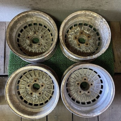 JDM Nissan genuine wheels for older Y30 Gloria Cedric cars 1414 x 5.5J (No Tires) - Image 7