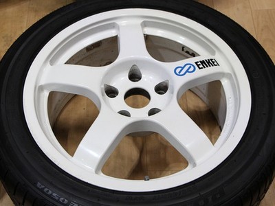 JDM A980 Ultra Rare Mitsubishi ENKEI WRC TARMAC EVO RALLY Enkei Tarmac (No Tires) - Image 5