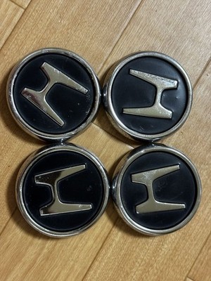JDM Honda Genuine Center Cap 4-Individual Set for Steel Wheels Black b (No Tires)