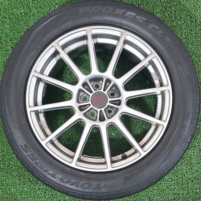 JDM Rare STI Subaru 17-inch wheels with tires PCD 100 7J +48 offset ex (No Tires) - Image 5