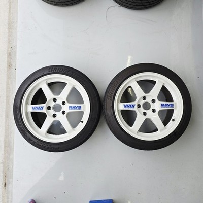 JDM TE37 RAYS VOLK RACING Rays 17x9J +40 PCD114.3 5-hole POTENZA RE004 (No Tires)