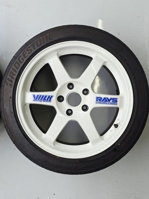 JDM TE37 RAYS VOLK RACING Rays 17x9J +40 PCD114.3 5-hole POTENZA RE004 (No Tires) - Image 3