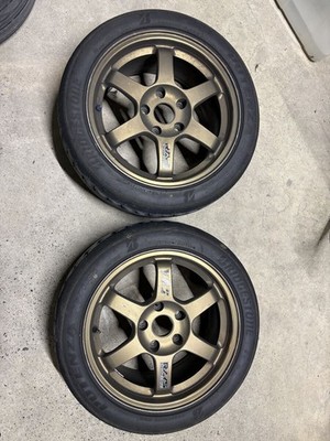 JDM RAYS VOLK racing TE37 114.3 5h 16-inch 8J 42 Bronze Suitable for D (No Tires)