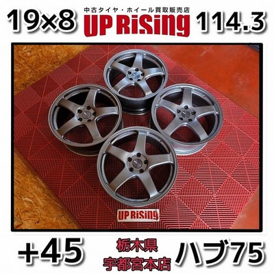 JDM ENKEI Enkei PF05 19x8J PCD114.3 5H +45 Hub 75 ♪ Wheel only 4-Wheel Set Ma (No Tires)