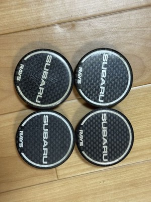 JDM RAYS SUBARU Wheel Center Cap 4-Individual Set Carbon Pattern br RA (No Tires)