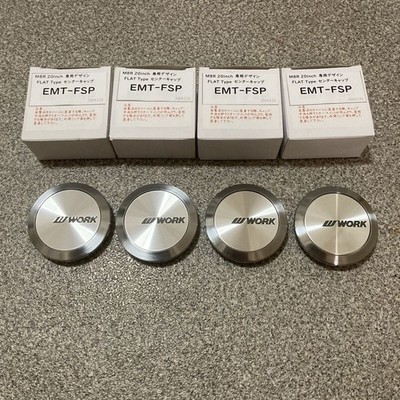 JDM WORK Emotion Center Cap Flat Type 4 Individual Set Silver M8R 20-i (No Tires)