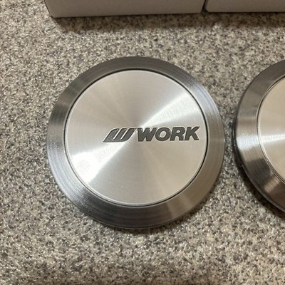 JDM WORK Emotion Center Cap Flat Type 4 Individual Set Silver M8R 20-i (No Tires) - Image 2