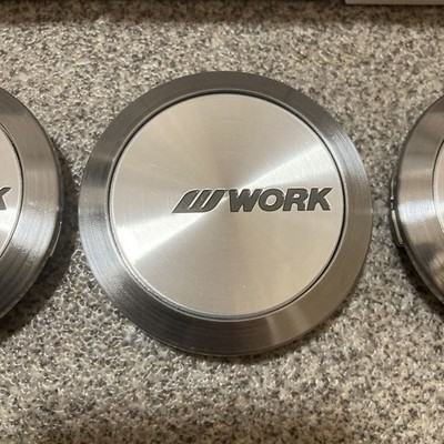 JDM WORK Emotion Center Cap Flat Type 4 Individual Set Silver M8R 20-i (No Tires) - Image 3