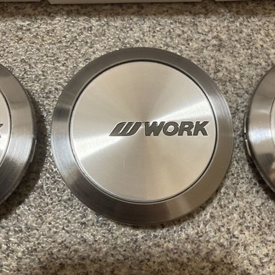 JDM WORK Emotion Center Cap Flat Type 4 Individual Set Silver M8R 20-i (No Tires) - Image 4