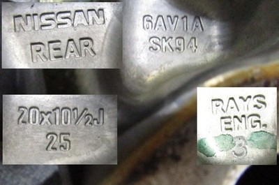 JDM HM12237P Scratches GT-R R35 Late Model Rays 2020X10.5J +25 5-hole (No Tires) - Image 10