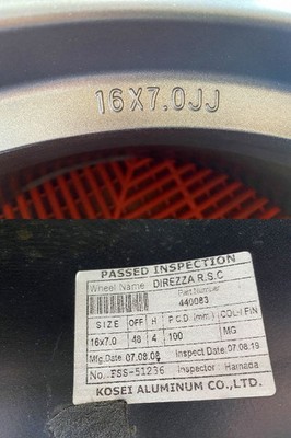 JDM DUNLOP DIREZZA RSC 16x7JJ PCD100 4H +48 Hub 73 ♪Wheels only 4-Wheel Set (No Tires) - Image 9