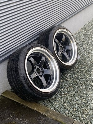 JDM RareDeep Rim CLEAVE RACING FL53 5-Wheel Set Spoke 18-inch 9.5J+35 5H-11 (No Tires)