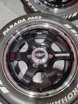 JDM RAYS VOLK RACING TE37SB 17x6.5J+38 6H139.7 Yokohama PARADA PA03 Tir (No Tires) - Image 4