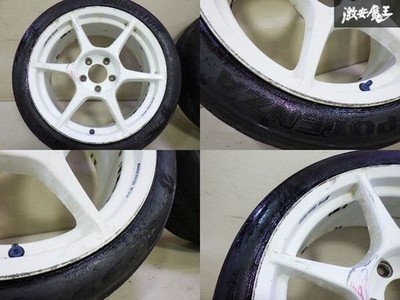 JDM Buddy Club P1 RACING wheels 2-Wheel Set size 17x8J +32 PCD114.3 5H. In (No Tires) - Image 3