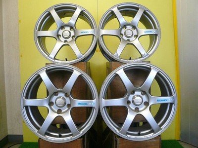 JDM H2989 Used 4-Wheel Set Yokohama AVS MODEL T6 17 x 7.5J +45 5H 114.3 silv (No Tires)