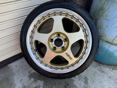 JDM Koenig 17x7.5J +38 PCD114.3/5-hole with center cap Speed Star SSR (No Tires)