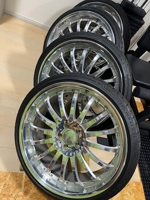 JDM Carlson Ultralight 22-inch 1/16 Buff Polish Tire and Wheel 4-Wheel Set (No Tires)