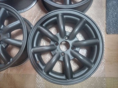 JDM Black Racing PCD100 4-hole 6.0J Eight-spoke wheels for Kei cars sm (No Tires) - Image 2