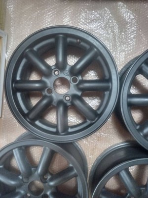JDM Black Racing PCD100 4-hole 6.0J Eight-spoke wheels for Kei cars sm (No Tires) - Image 5
