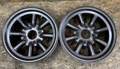 JDM RareWatanabe 8-spoke wheels 14x6.5J +9 PCD 114.3 4-hole 4H for AE86 (No Tires)