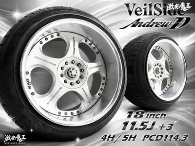 JDM VeilSide Andrew D / Andrew D SSR 18x11.5J +3 4-hole/5-hole PCD114.3 (No Tires)