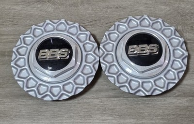 JDM Rare Low-Type BBS RS Center Caps Screw Type Set of 2 16-inch/17-in (No Tires)